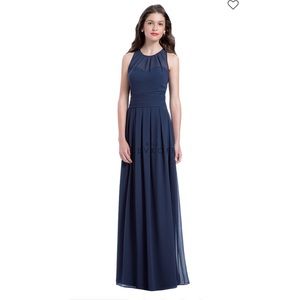 Floor Length Sleeveless Bridesmaid Dress